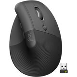 Logitech Lift Vertical Ergonomic Wireless crni miš OEM