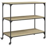  The Living Store Kuhinjski voziček sonoma hrast 102x50x95 cm inženirski les - Kuhinjski Voziček, (21498974) | Shoptok.si