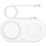 Brezžični polnilec Brezžični Qi2 Dual Base 15W, Bela, (5000065639)