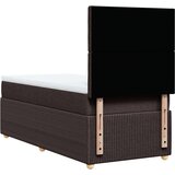 vidaXL Box spring postelja z vzmetnico temno rjava 100x200 cm blago, (21305069) | Shoptok.si