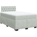  The Living Store Box spring postelja z vzmetnico svetlo siva 120x190 cm žamet - Box Spring Postelja, (21521109) | Shoptok.si