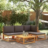 vidaXL 5-dijelna set vrtnih sofa od masivnog drva bagrema s jastucima | shoptok.hr