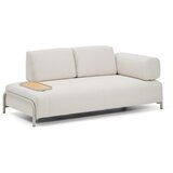 Kave Home Bež sedežna garnitura iz šenilje 200 cm Compo – | Shoptok.si