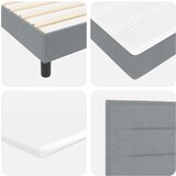  Postelja s kontejnerjem z vzmetnico svetlo siva 90x200 cm tkanina, (22083949) | Shoptok.si