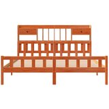  Knjižna postelja brez vzmetnice vošč. rjava 180x200 cm borovina, (21610505) | Shoptok.si