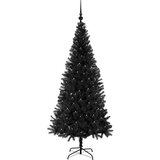 vidaXL Božično drevo med 300 LED z stojalom Črna 180 cm PVC | Shoptok.si