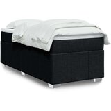 vidaXL Box spring postelja z vzmetnico črna 80x200 cm blago | Shoptok.si