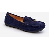 Boto Women's Navy Classic Suede Moccasins Ontala | Shoptok.si