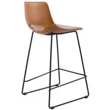 Kave Home Konjak smeđe barske stolice u setu 2 kom od umjetne kože (visine sjedala 65 cm) Zahara – | shoptok.hr