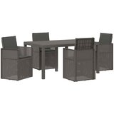  Vrtni set za objed 5 kom. Svjetlosiva i antracit PP | shoptok.hr