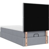  Otomanski okvir kreveta s madraca svijetlosivi 90x190cm tkanine | shoptok.hr