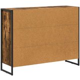 vidaXL Stranska omara Dimni hrast 96,5 x 30 x 75 cm Konstruiran les | Shoptok.si