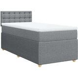 vidaXL Okvir kreveta s oprugama i madrac svjetlosivi 80x200cm tkanina | shoptok.hr