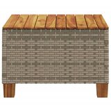  Vrtni stol sivi 55 x 55 x 36 cm od poliratana i bagremovog drva | shoptok.hr