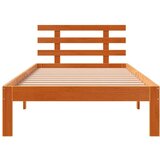 vidaXL Okvir kreveta s uzglavljem voštano smeđi 100x200 cm od borovine | shoptok.hr