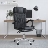 Maison Chic Masažni pisarniški stol - računalniški stol črno umetno usnje, (21784333) | Shoptok.si