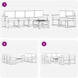  Set vanjskih sofa 7 kom. Prirodna i antracit | shoptok.hr