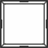  Stolić za kavu crni s kaljenim staklom 80 x 80 x 35 cm | shoptok.hr