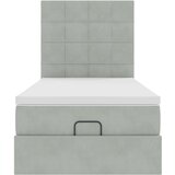  Okvir za krevet s madracima svjetlosivi 80x200 cm baršunasti | shoptok.hr