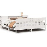 vidaXL Knjižna postelja brez vzmetnice bela 180x200 cm trdna borovina | Shoptok.si