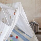 OYOY Mini Modra/kremno bela otroška igralna podloga 130x140 cm Striped – | Shoptok.si