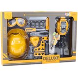  Dječji set alata sa pneumatičnom bušilicom i kacigom Deluxe Tool - 21 element | Shoptok.si