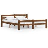 Maison Chic Posteljni okvir - Dvoposteljna postelja - Zakonska postelja medeno rjav iz trdne borovine 160x200 cm-J5232, (21773667) | Shoptok.si