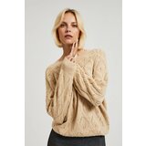 Moodo Women's perforated sweater - beige