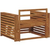  2 Komad Sofa s naslonima Čvrsto drvo akacije Prirodna - Prirodna Široka ravnina | shoptok.hr