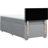  Okvir kreveta s oprugama i madrac svjetlosivi 80x200cm tkanina | shoptok.hr