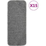 vidaXL Preproge za stopnice 15 kosov 60x25 cm sive nedrseče | Shoptok.si