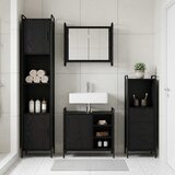  Set ormarića za kupaonicu 3 kom. Crni hrast 40 x 36 x 109,5 cm | shoptok.hr
