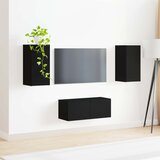  Set TV komoda Zidne 2 pcs Crna Konstruirano drvo | shoptok.hr