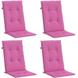  Jastuci za stolicu s visokim naslonom 4 kom ružičasti tkanina 120 x 50 x 3 cm | Shoptok.si