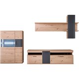 Livetastic DNEVNI REGAL, antracit, prozorno, barve hrasta | Shoptok.si