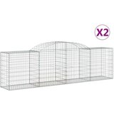  Lučne gabionske košare 2 kom 300x50x80/100 cm pocinčano željezo | shoptok.hr