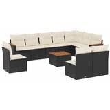 11-dijelni set vrtnih sofa od poliratana s jastucima crni | shoptok.hr