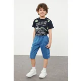 Trendyol Boy's Cargo Pocket Elastic Waist Woven Shorts