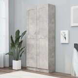 The Living Store Knjižna omara betonsko siva 82,5x30,5x185,5 cm iverna plošča - Knjižna Omarica, (21431228) Cene