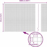  Zavarena žičana ograda 10000 x 40 cm Siva | shoptok.hr