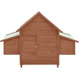 vidaXL Kokošnjak mocha in bel 152x96x110 cm trdna borovina | Shoptok.si