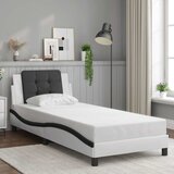 Okvir za krevet bez madraca Zadar bijelo-crni 100x200cm umjetna koža | shoptok.hr