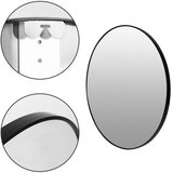 Modern Home viseće ogledalo 80 cm, crni aluminijski okvir | shoptok.hr