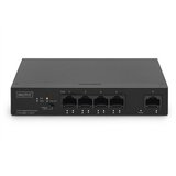 Digitus 4- Port Gigabit PoE Netzwerkswitch, Desktop, unmanaged, 1 Uplink Port RJ45, 60 W, af /at | shoptok.hr