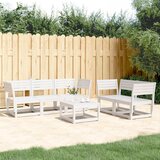 vidaXL 5-dijelni set vrtnih sofa bijeli od masivne borovine | shoptok.hr