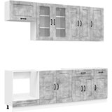  Kuhinjska jedinica KALMAR 8 pcs Betonska siva Konstruirano drvo | shoptok.hr