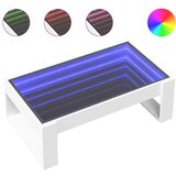 Maison Chic Klubska mizica - kavna mizica - Nizka mizica z neskončnimi LED bela 90x53x30 cm, (21751975) Cene