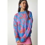 Happiness İstanbul Women's Light Blue Patterned Knitwear Sweater Cene