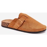 Boto Ladies Clogs and On Cork Platform With Buckle Camel Klarae | Shoptok.si