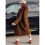 DStreet Women's winter coat GLAMFUR long fur camel | shoptok.hr